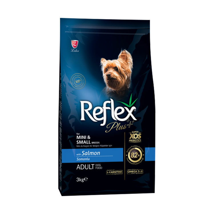غذا خشک سگ بالغ نژاد کوچک رفلکس پلاس با طعم ماهی سالمون وزن 3 کیلوگرم _ Reflex Plus Mini & Small Breeds Salmon