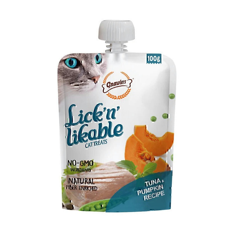 پودینگ گربه گناولرز با طعم مرغ و آناناس وزن 100 گرم _ Gnawlers Lickable Cat Treat With Chicken & Pineapple