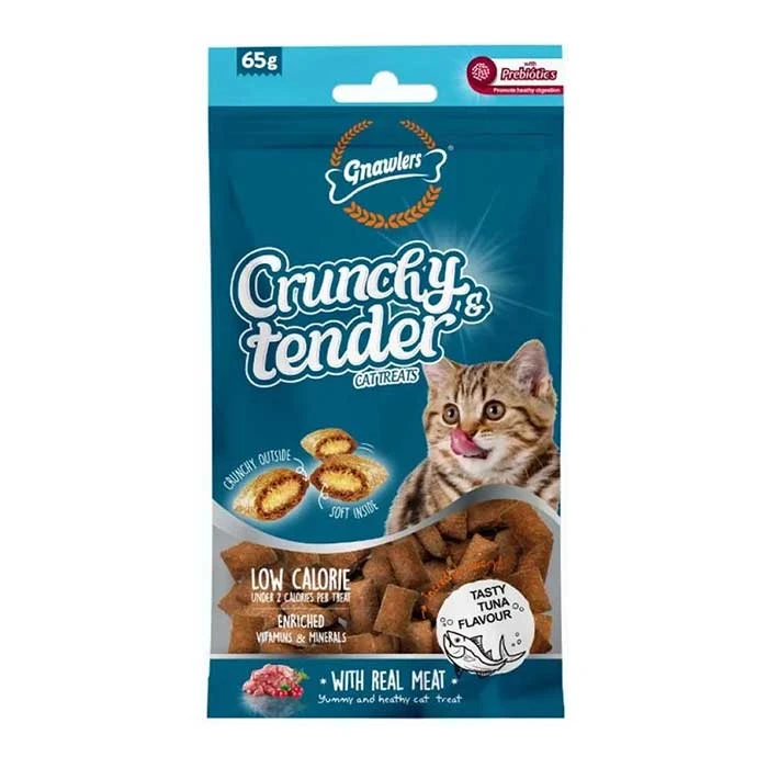 تشویقی گربه گناولرز نوتری مغزدار با طعم ماهی تن وزن 65 گرم _ Gnawlers Crunchy Cat Treat With Tuna